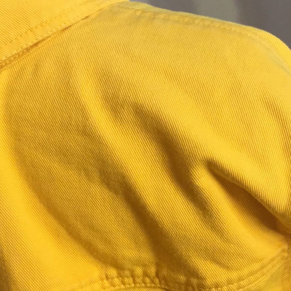 100% cotton utility jacket in brilliant yellow in size 32 w by JESSICA LONDON - Picture 9 of 12